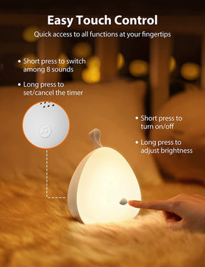 Baby Night Light for Kids, sympa Nursery Night Light and Baby Sleep Soother Sound Machine
