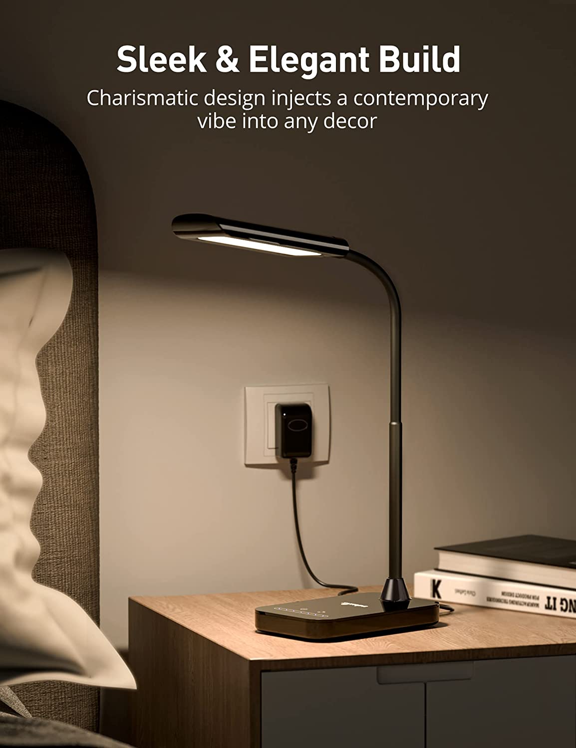 LED Desk Lamp, sympa Dimmable Table Lamps with Flexible Gooseneck