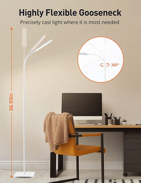 Sympa DL023 LED Floor Lamp, 10W Dimmable Standing Tall Pole Light, 4 Color Temperatures