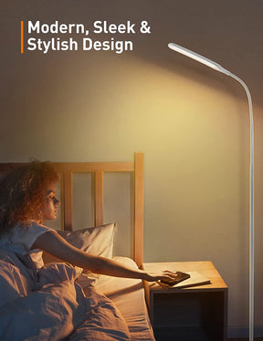 Sympa DL023 LED Floor Lamp, 10W Dimmable Standing Tall Pole Light, 4 Color Temperatures